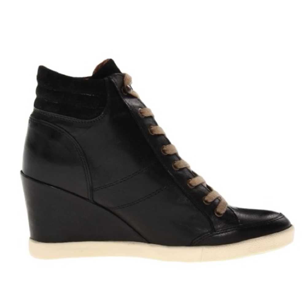 Miz Mooz Women’s Black Hidden Wedge Sneakers Size 38